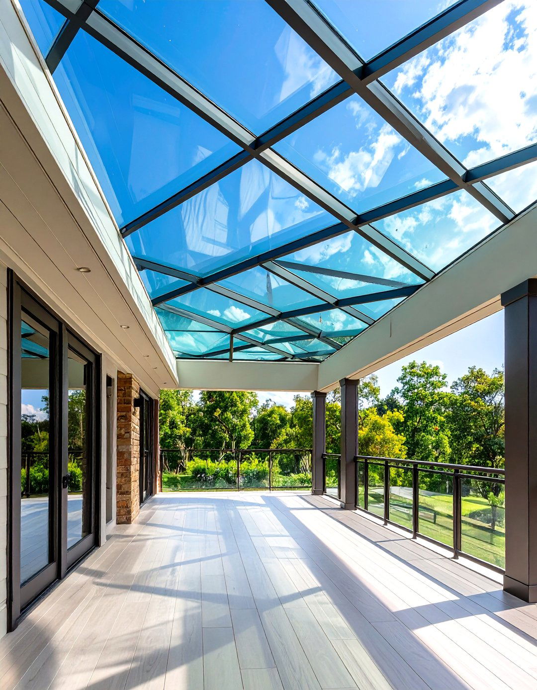 Glass Panel Porch Ceiling - 20 Porch Ceiling Ideas