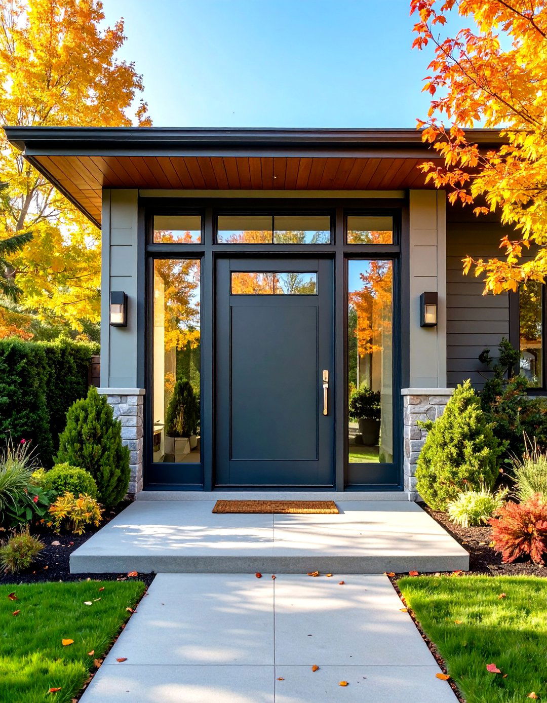 Glass Panels Flood the Foyer With Daylight - 20 Foyer Decor Ideas