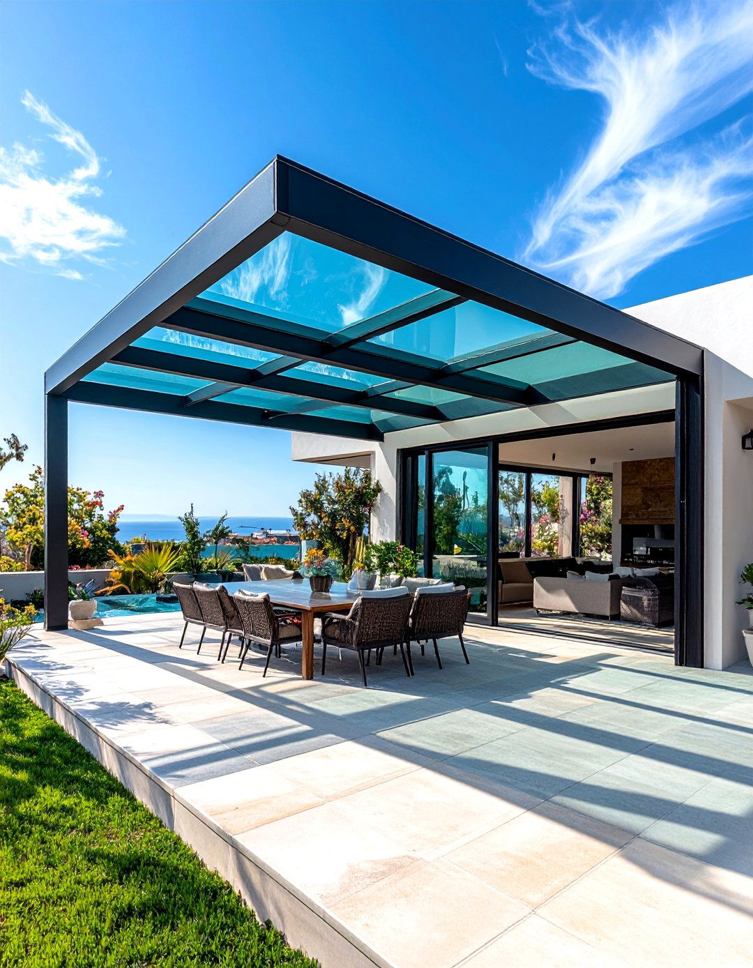 Glass Pergola Cover Panel - 20 Pergola Cover Ideas