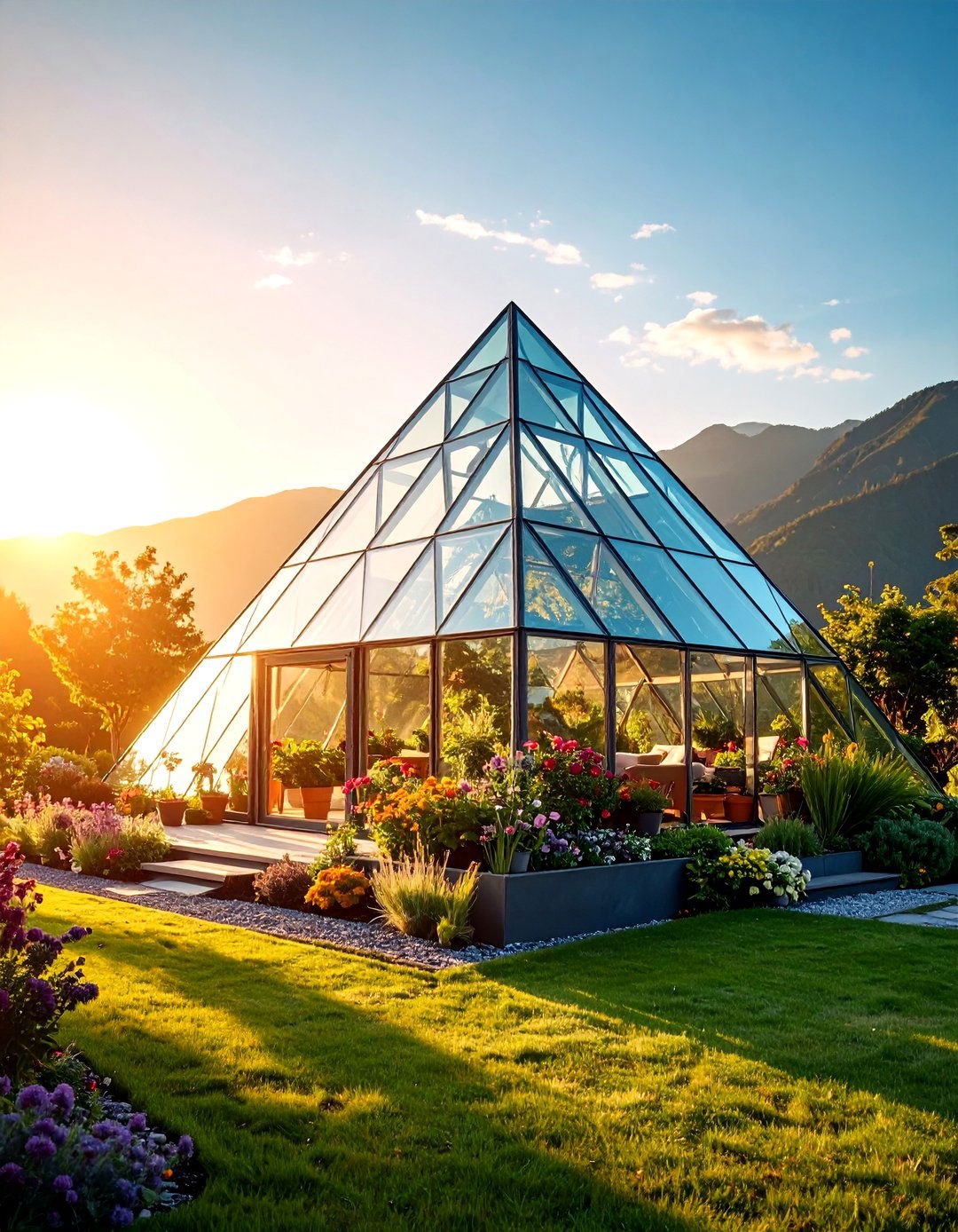 Glass Pyramid Fantasy Greenhouse - 20 Fantasy Greenhouse Ideas