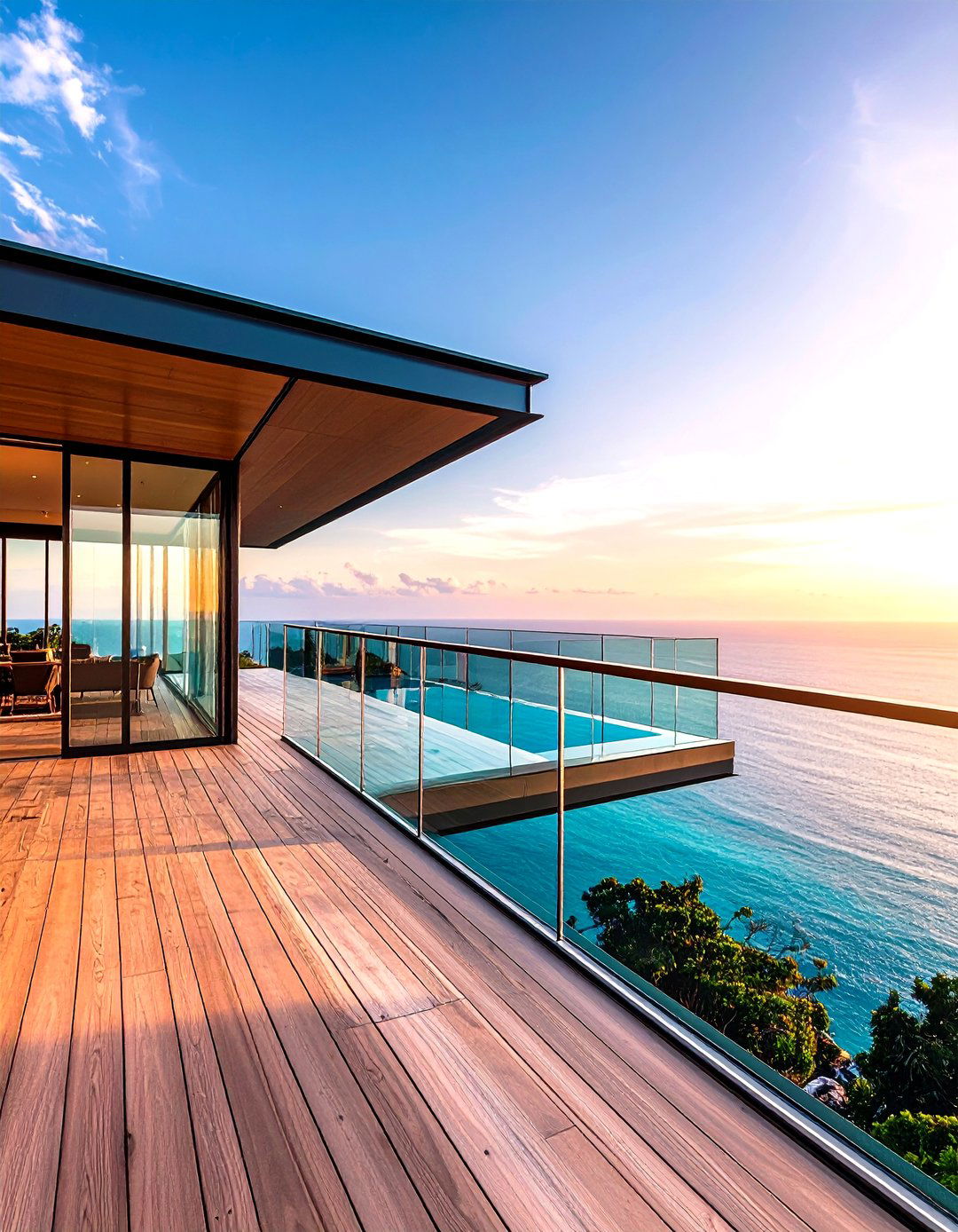 Glass Railing Platform Deck for Modern Minimalism - 20 Platform Deck Ideas