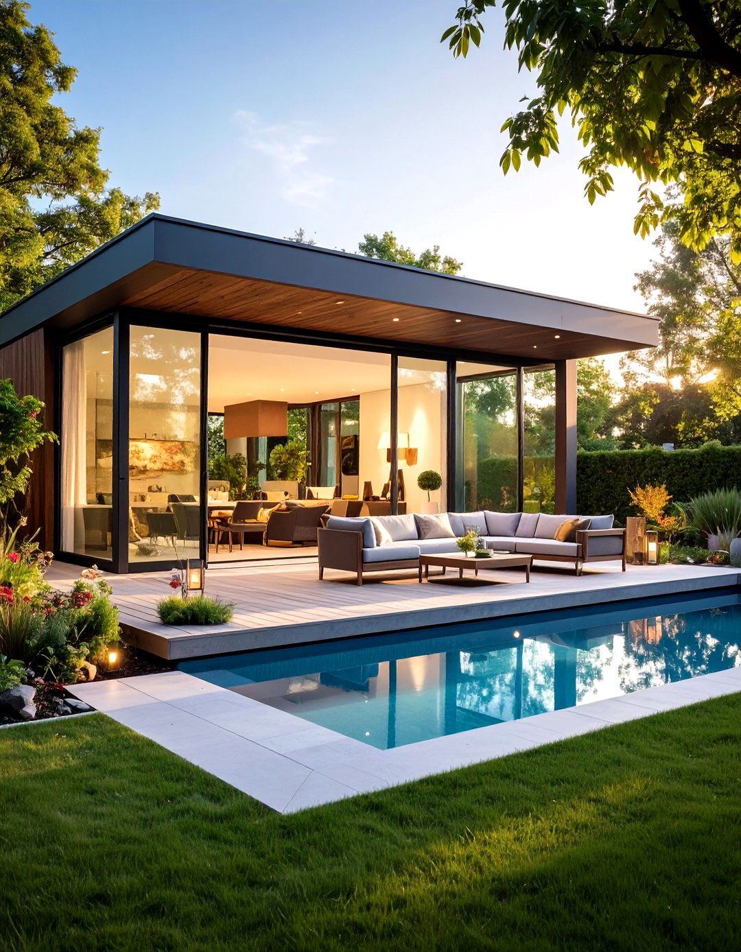 Glass Roofed Covered Patio for Year Round Natural Light - 20 Covered Patio Ideas