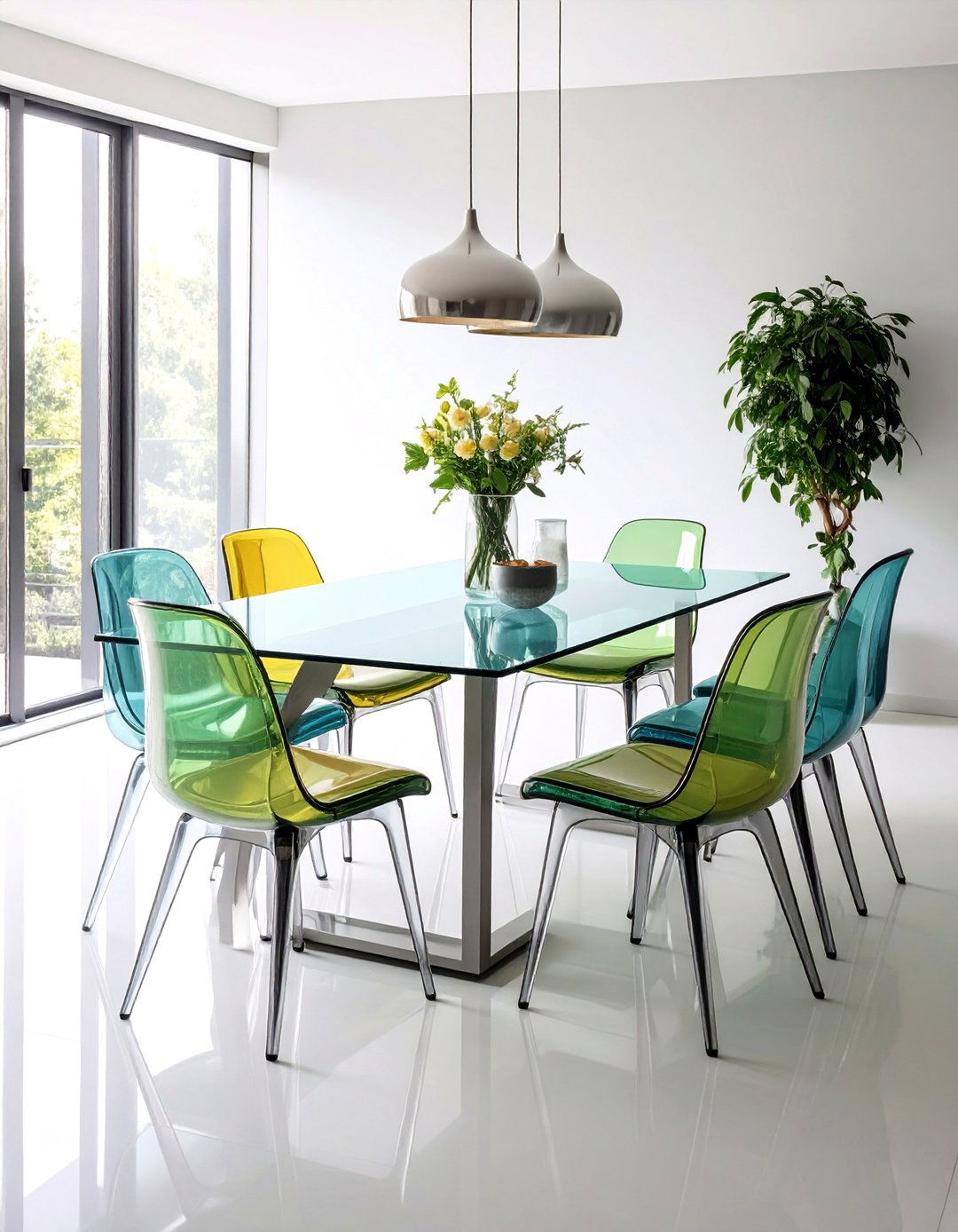 Glass and Lucite Furniture - 20 Small Dining Room Ideas