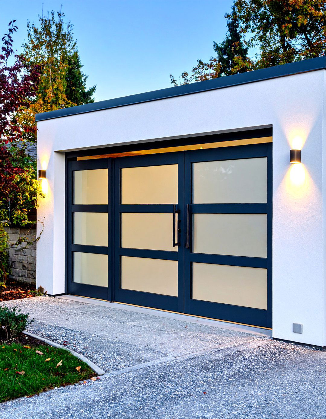 Glass and Metal Driveway Gate Fusion - 20 Driveway Gate Ideas