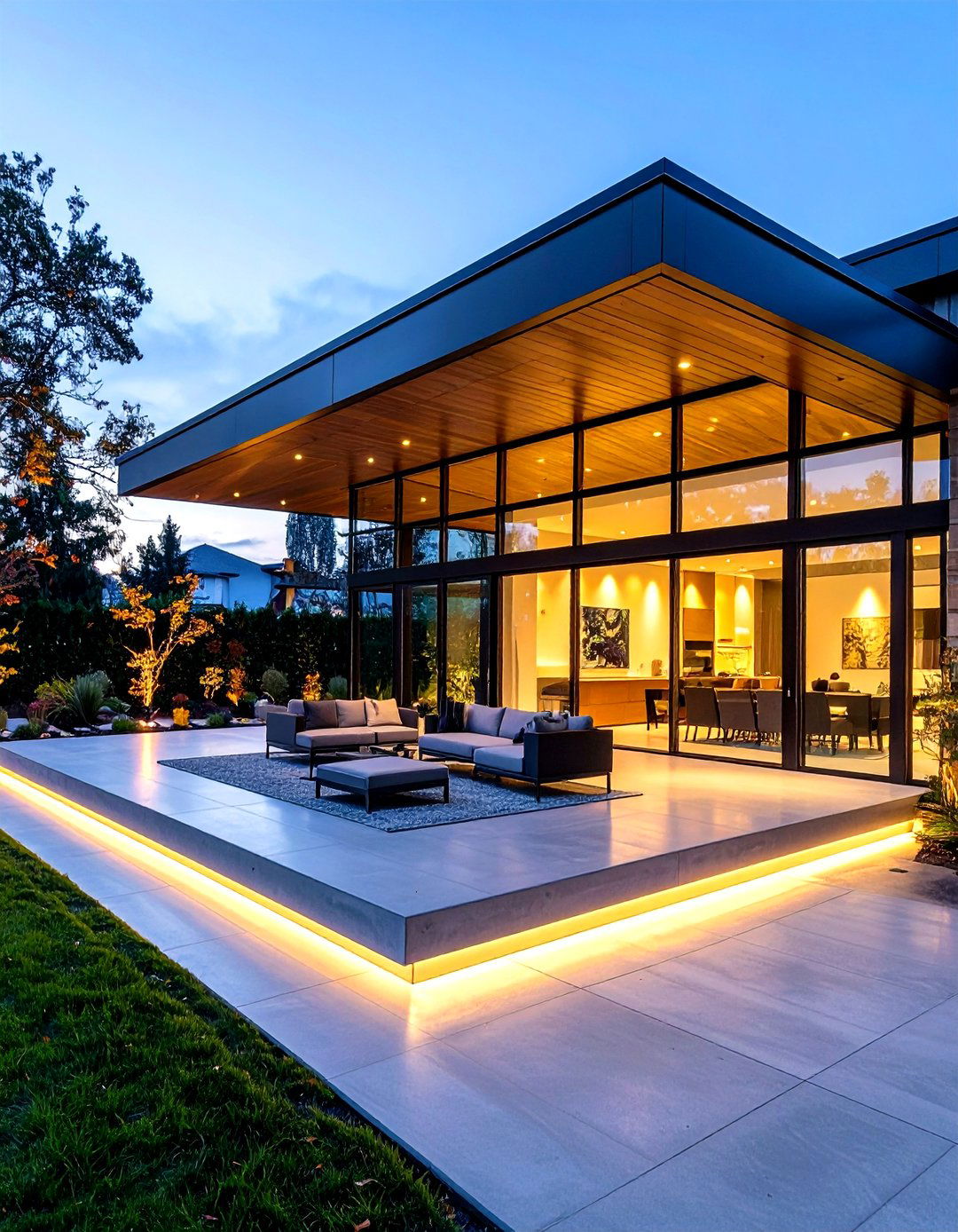Glass and Steel Contemporary Front Porch - 20 Modern Front Porch Ideas