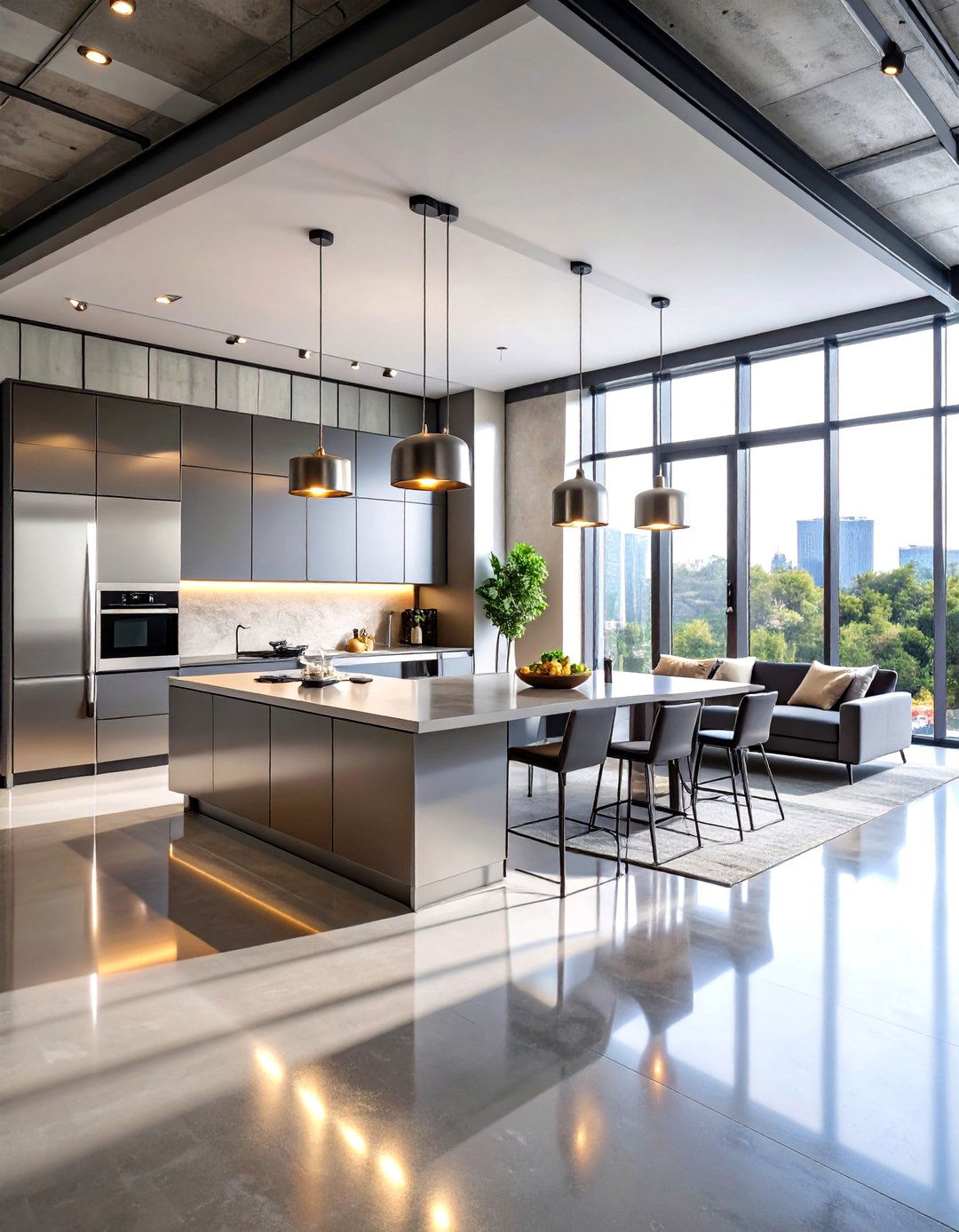 Glass and Steel Contemporary Loft - 20 Loft Ideas