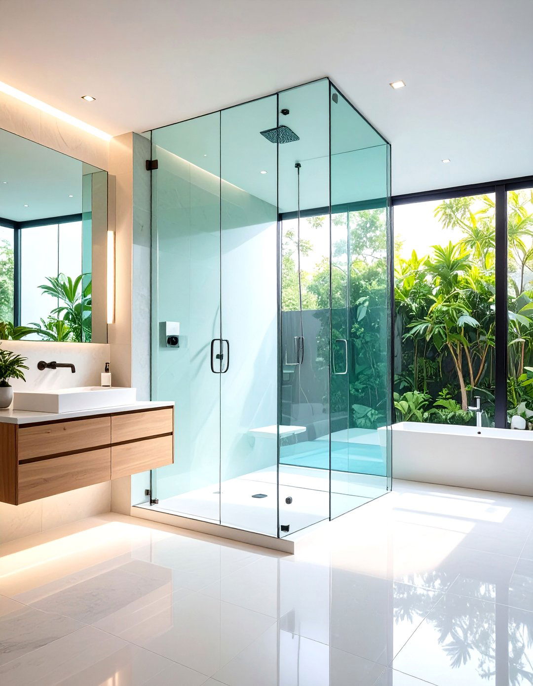 Glass and Transparency Minimalist Bathroom - 20 Minimalist Bathroom Ideas