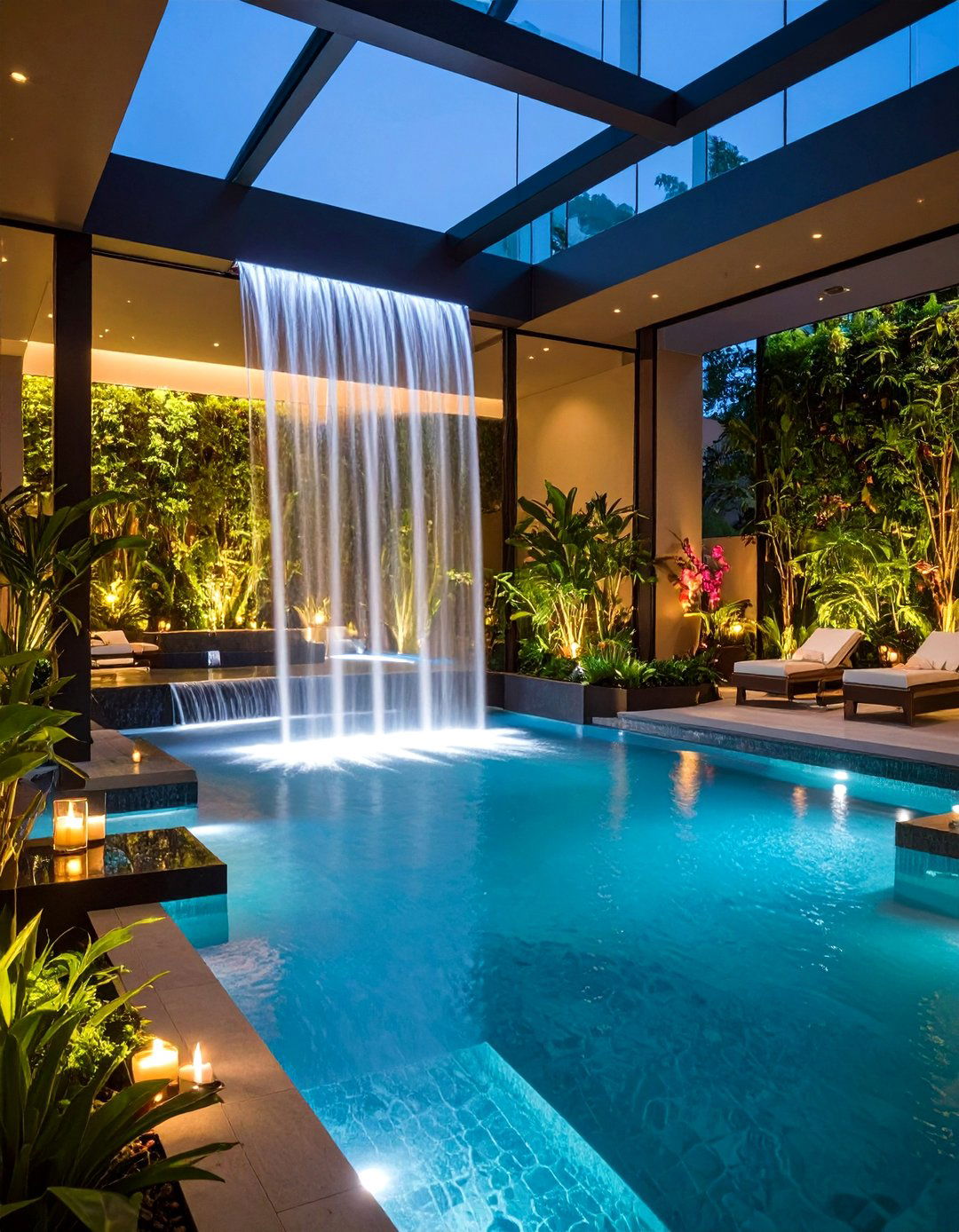 Glass and Water Features - 20 Spa Room Ideas