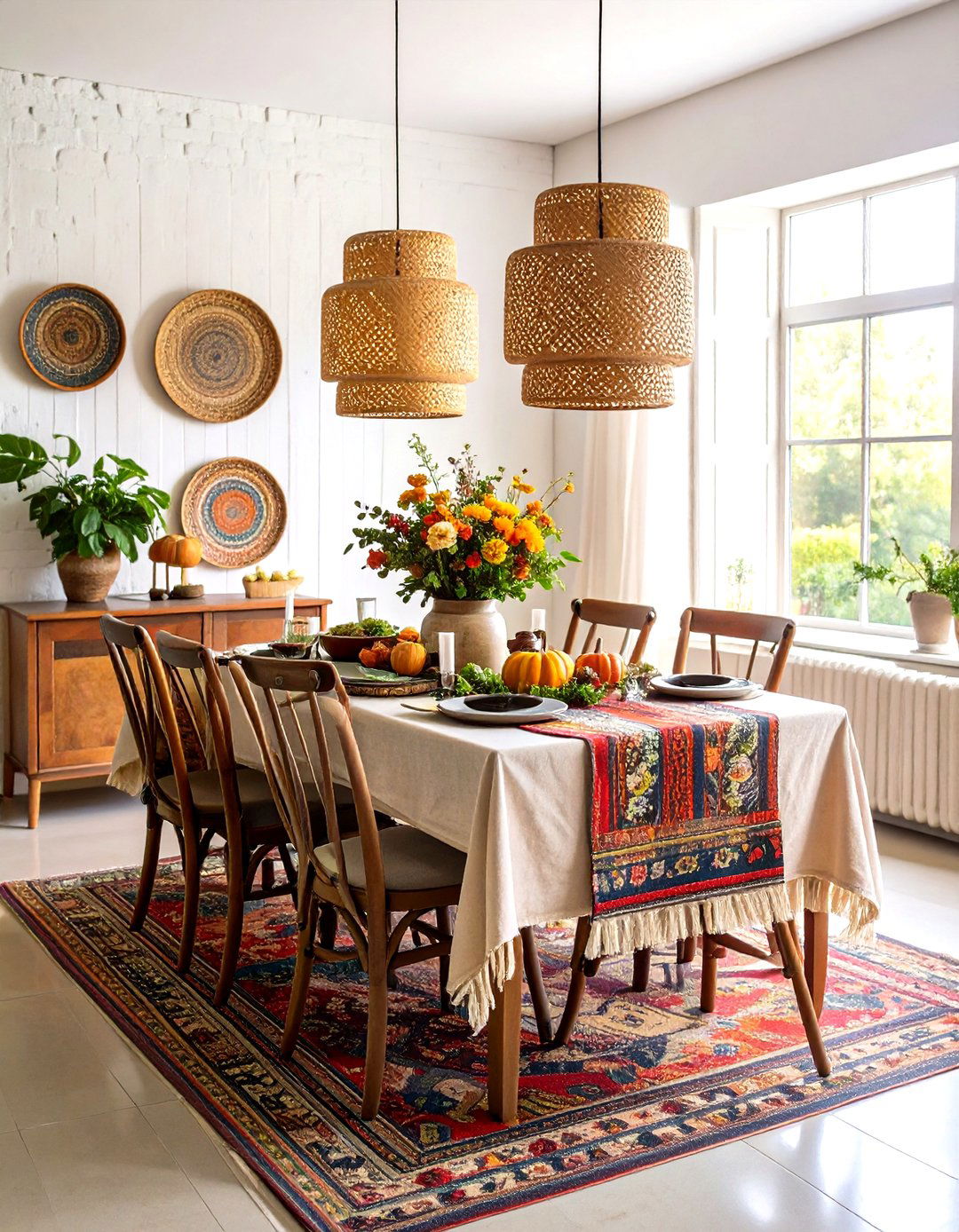 Global Textile Dining Room - 20 Eclectic Dining Room Ideas