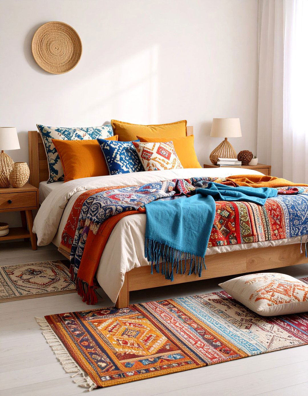 Global Textiles Infusing Bedroom Personality - 20 Eclectic Bedroom Ideas