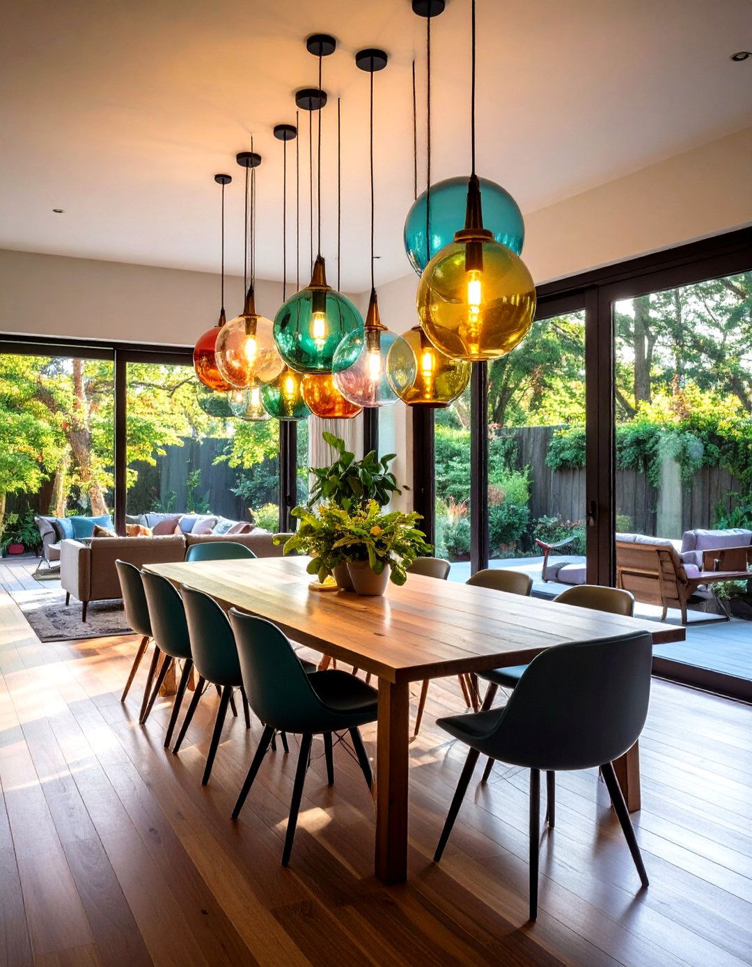 Globe Cluster Pendants - 20 Small Dining Room Lighting Ideas