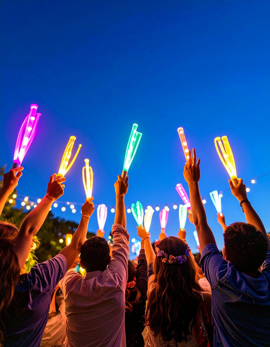 Glow Stick Wedding Send off Light Show - 20 Wedding Send-off Ideas