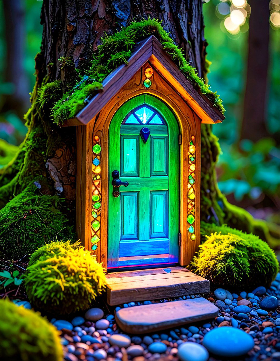Glow in the Dark Fairy Door Garden Art - 20 Garden Art Ideas