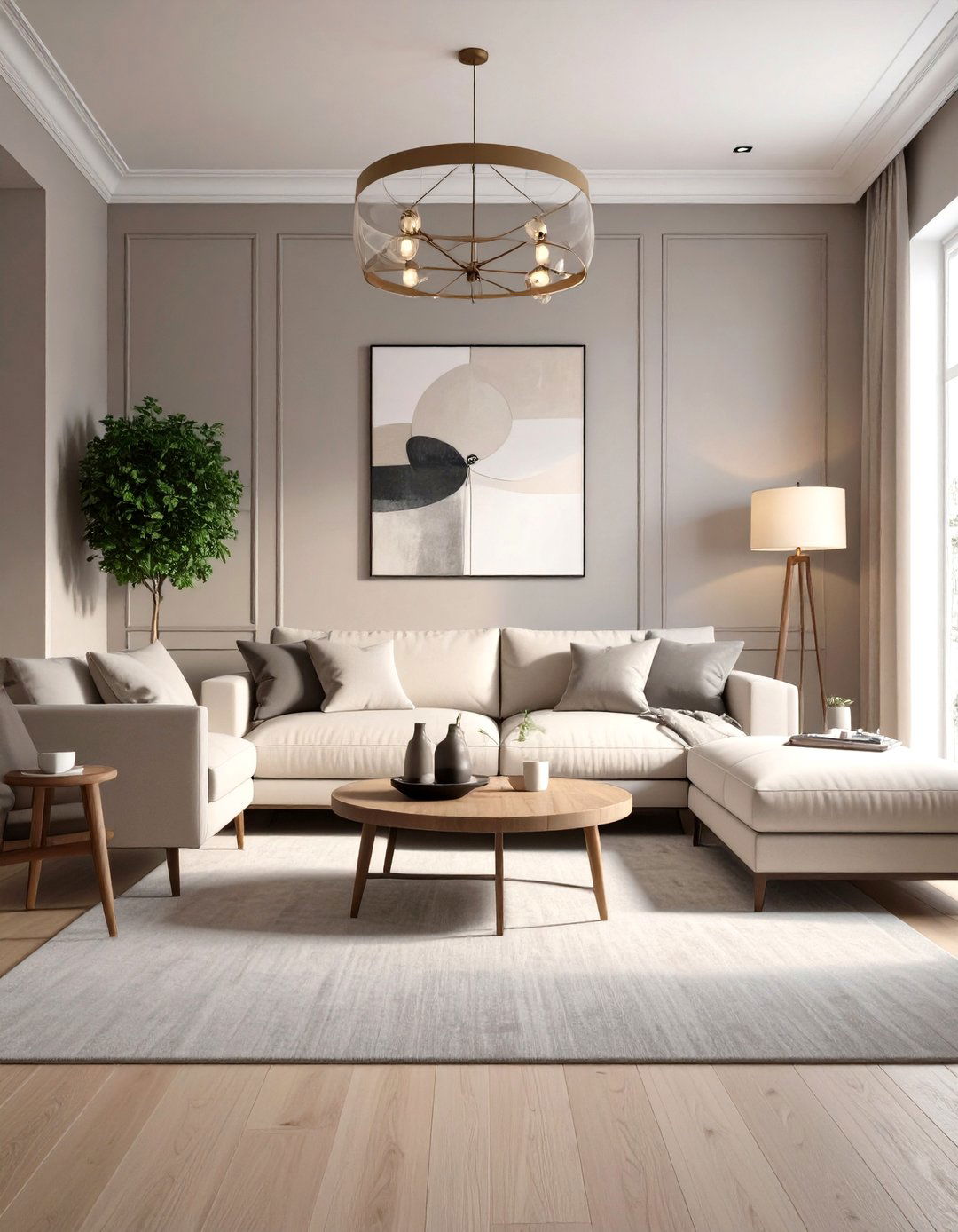Go All In With Color Drenching - 20 Greige Living Room Ideas