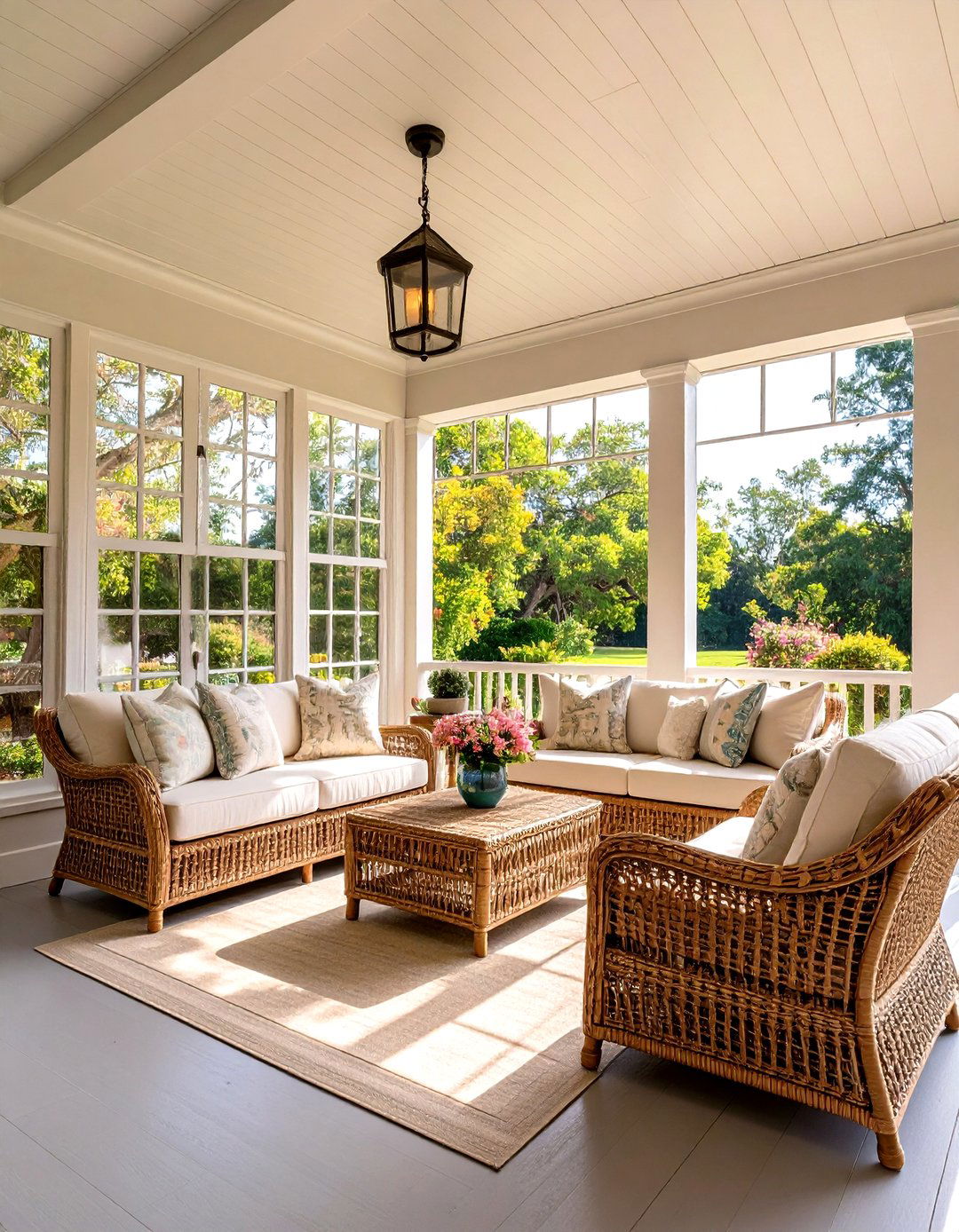 Go All Out With Rattan - 20 Screened-in Porch Ideas