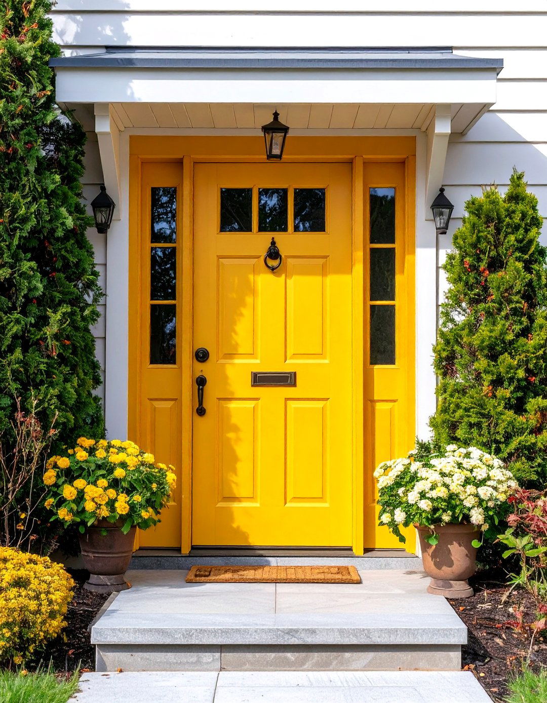 Golden Yellow Cedar Front Door - 20 Cedar Front Door Colors Ideas