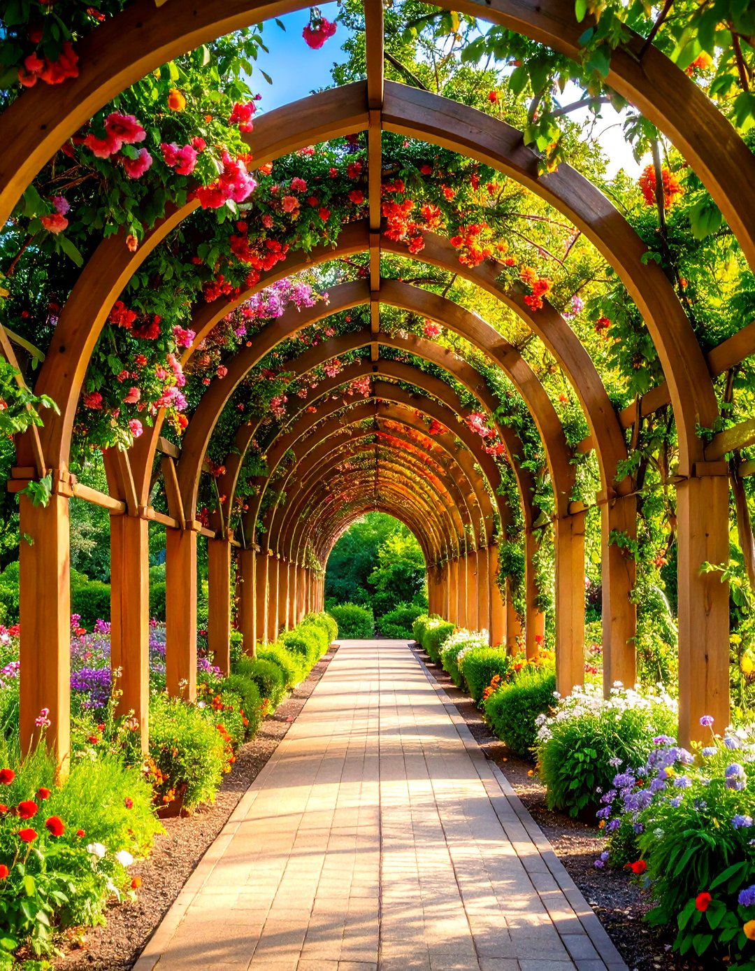 Gothic Arch Tunnel Covered Walkway - 20 Covered Walkway Ideas