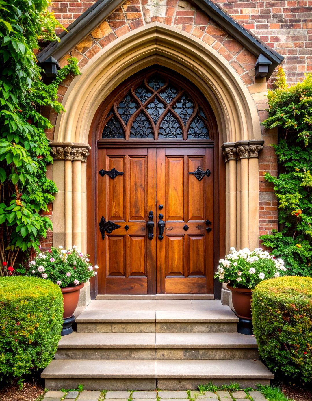 Gothic Front Door with Tudor Arch Design - 20 Gothic Front Door Ideas