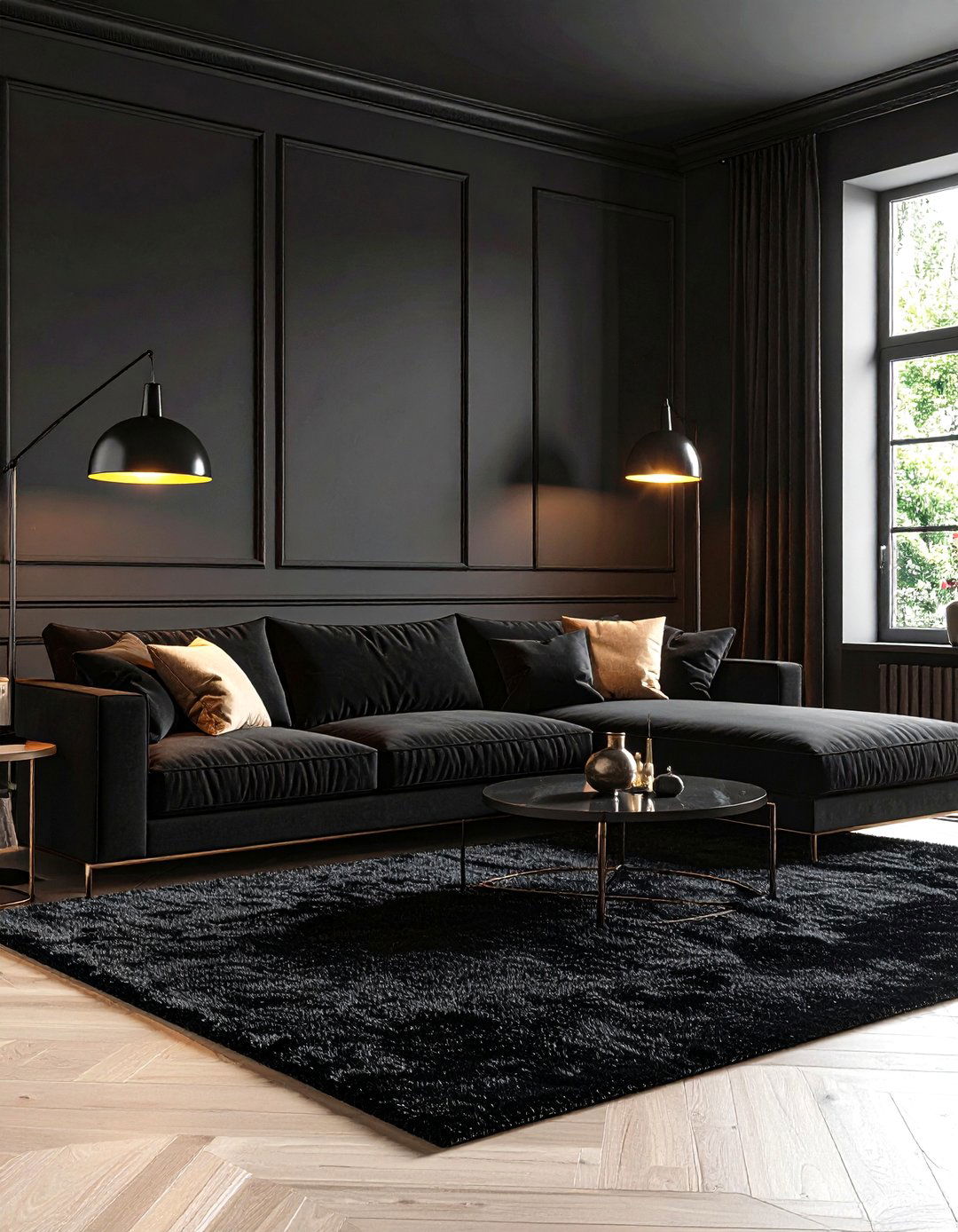 Gothic Living Room Meets Modern Minimalism - 20 Gothic Living Room Ideas