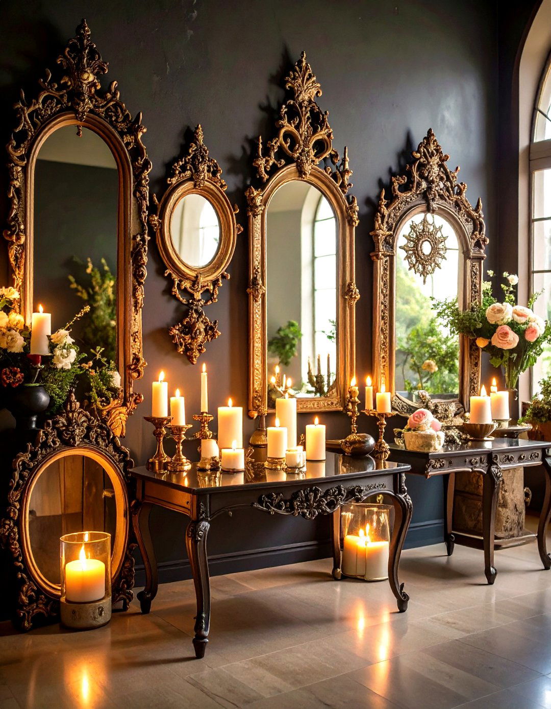 Gothic Mirror Collection Witchy Living Room Walls - 20 Witchy Living Room Ideas