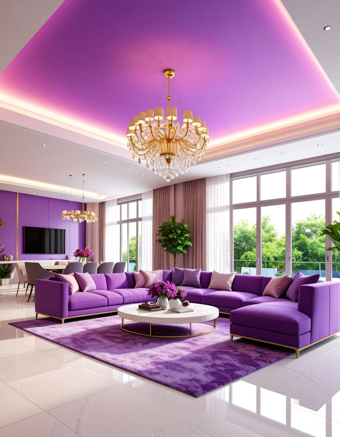 Gradient Blend Ceiling Paint Techniques - 20 Ceiling Paint Ideas