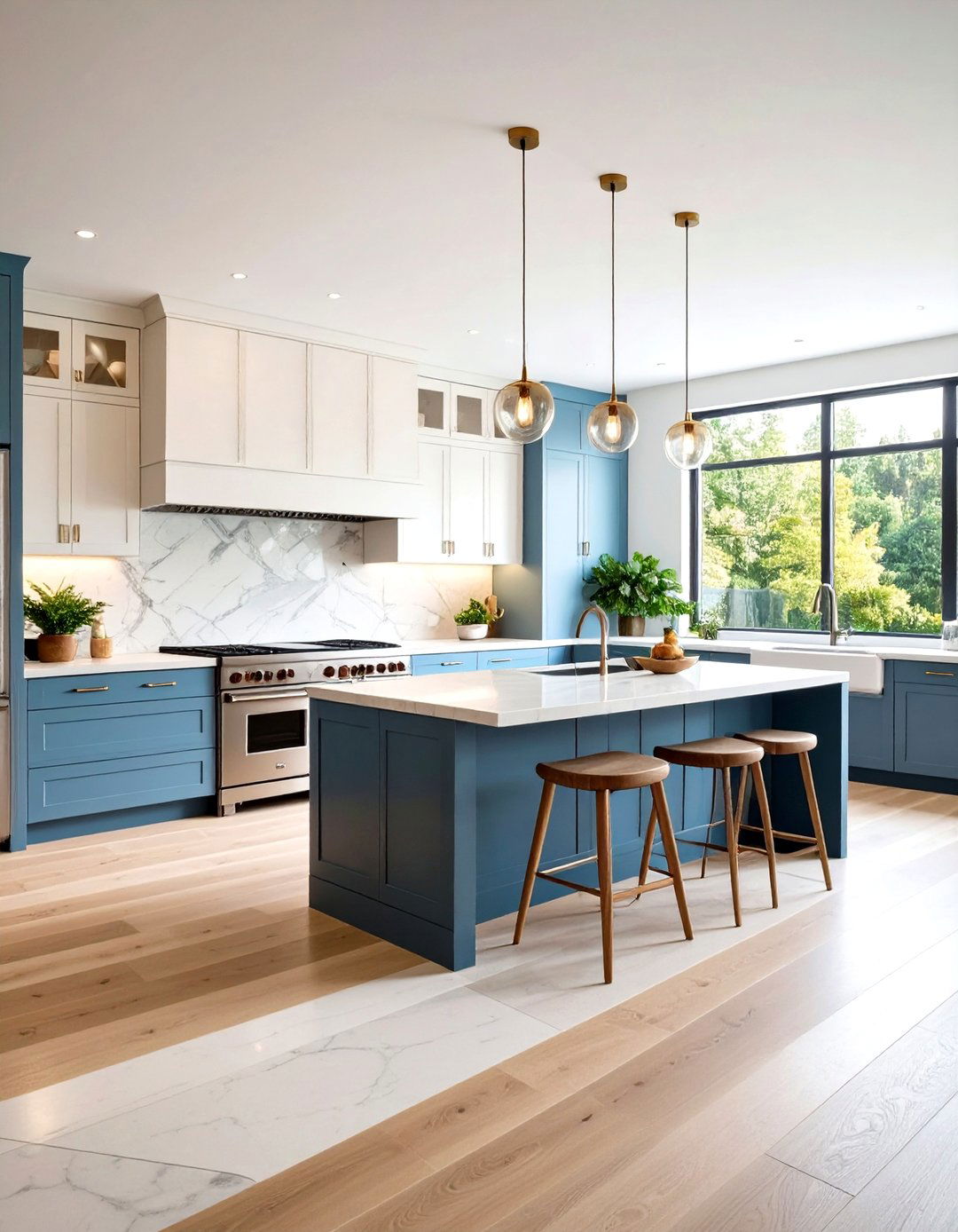 Gradient Ombre Effect Linoleum Kitchen Flooring - 20 Linoleum Kitchen Flooring Ideas