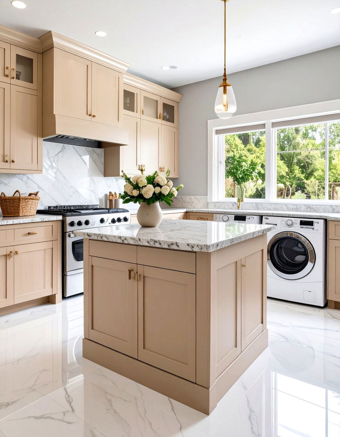 Granite Natural Stone Laundry Room Countertop - 20 Laundry Room Countertop Ideas