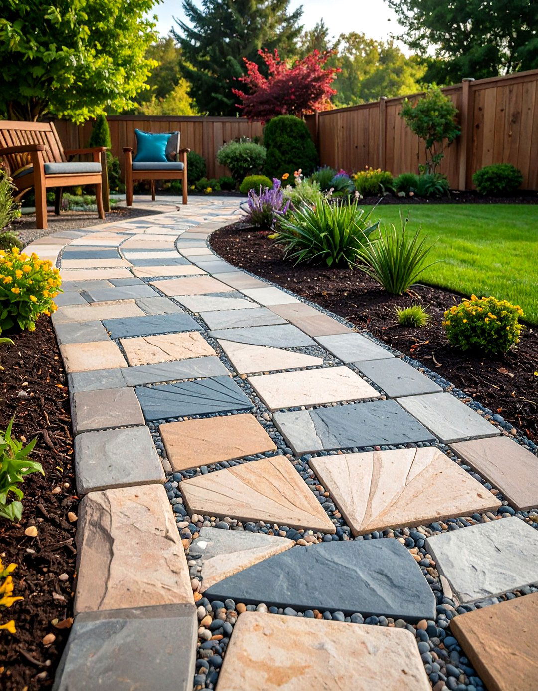 Granite Sett Walkway with Old World Charm - 20 Granite Walkway Ideas