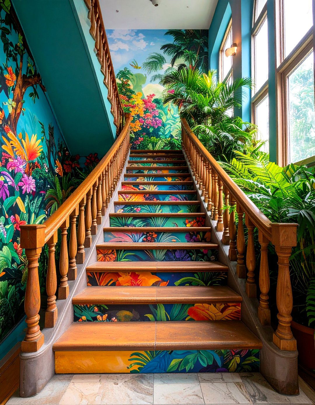 Graphic Murals - 20 Stair Riser Ideas
