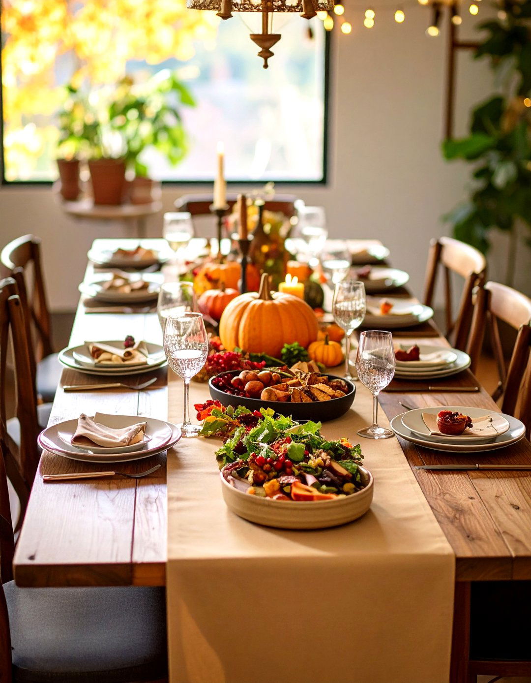 Gratitude Scroll Friendsgiving Table Runner - 20 Friendsgiving Decor Ideas