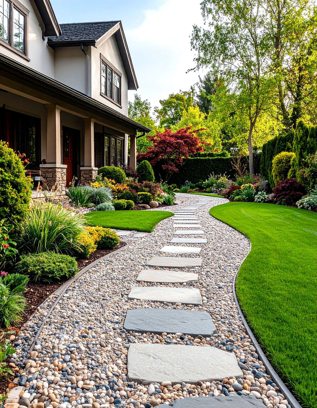 Gravel Drives with Grass Inlays - 20 Victorian Front Garden Ideas