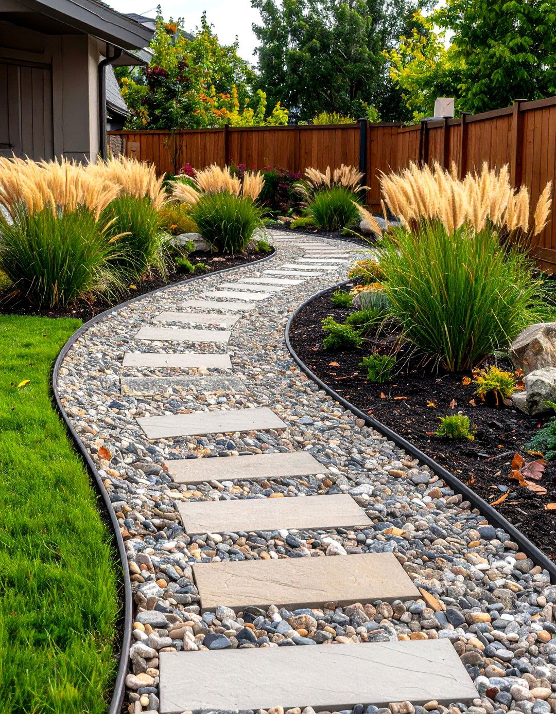 Gravel Walkway - 20 Sloped Walkway Ideas