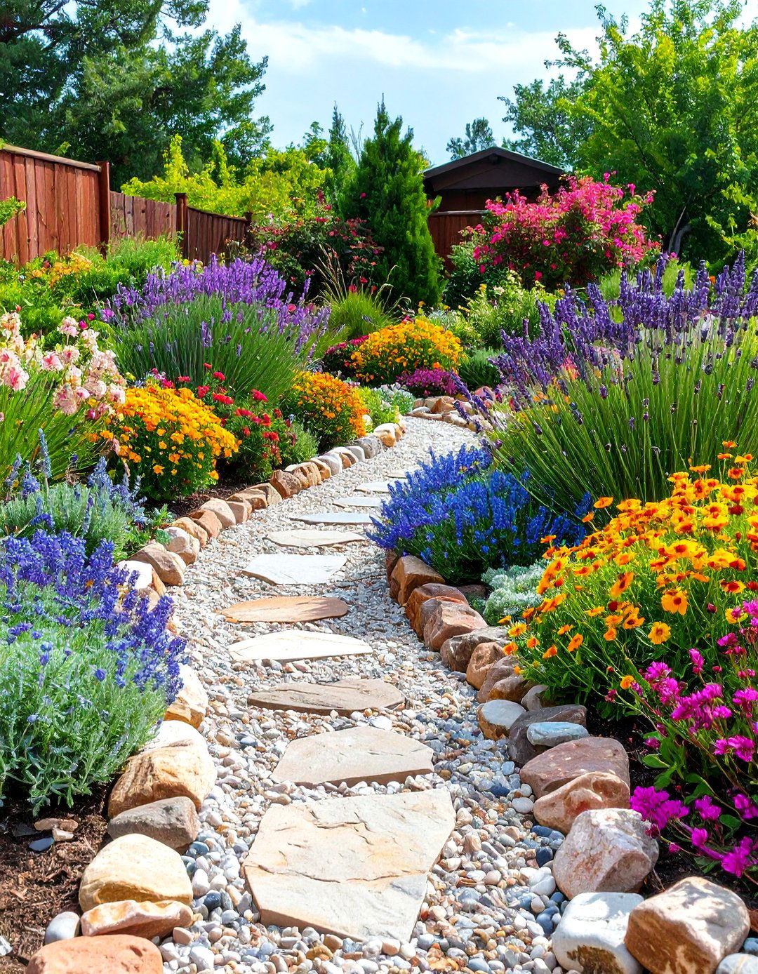Gravel and Stone Garden Edging for Textured Appeal - 20 Garden Edging Ideas