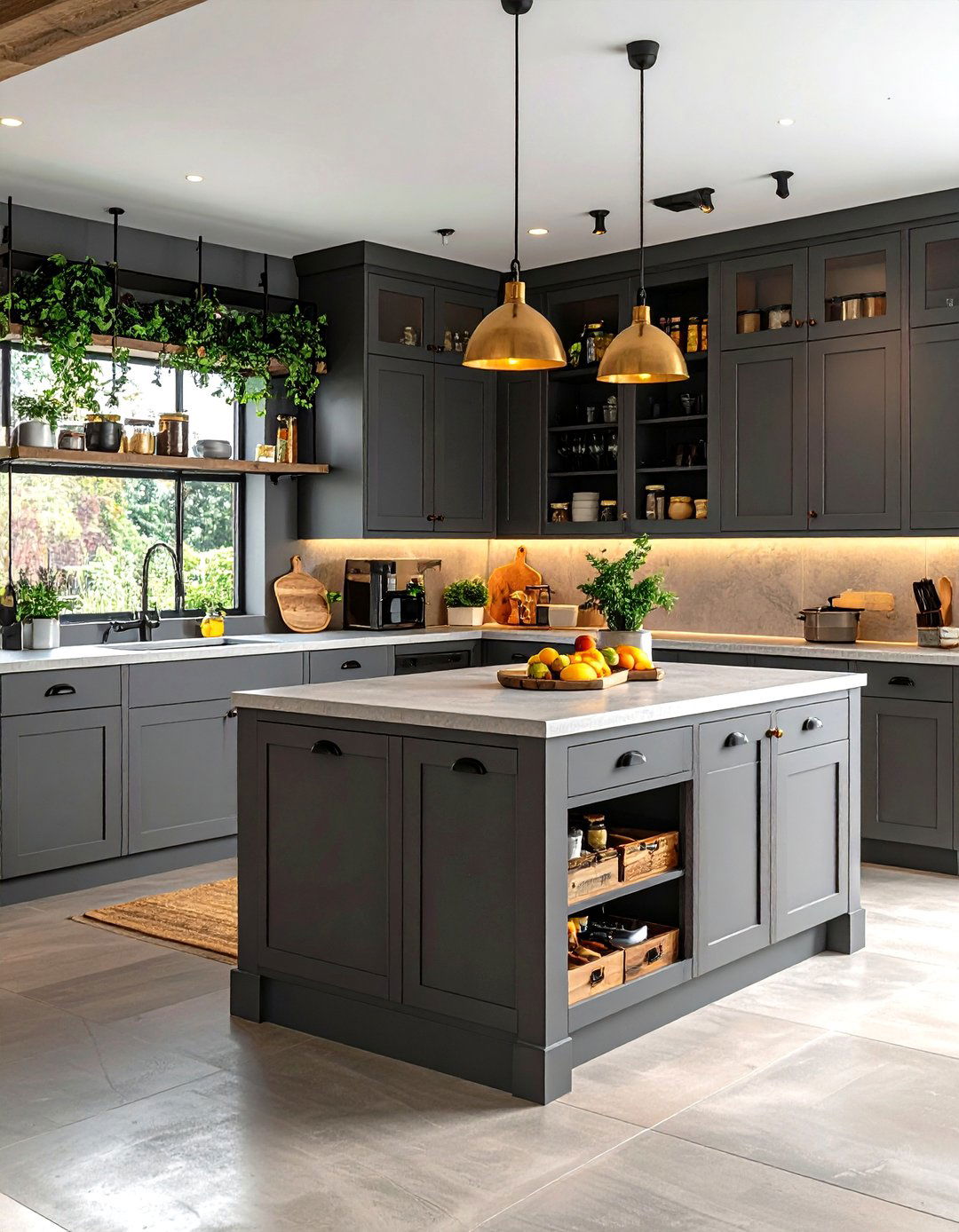 Gray Farmhouse Cabinet Storage Solutions - 20 Farmhouse Kitchen With Gray Cabinets Ideas