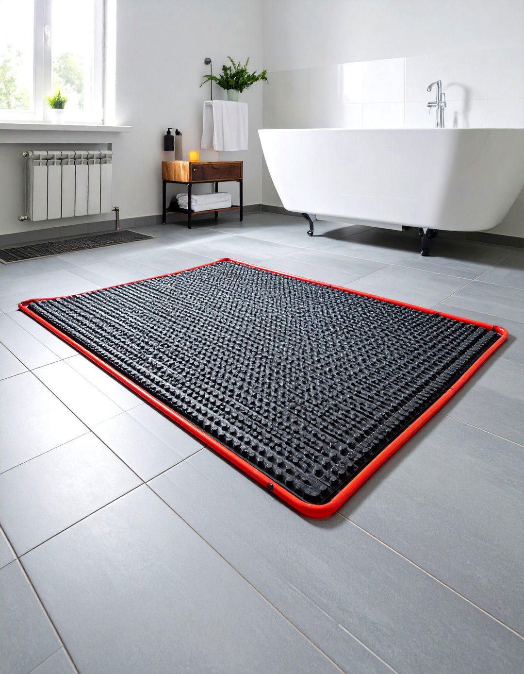 Gray Floor With Built In Radiant Heat Comfort - 20 Gray Floor Bathroom Ideas
