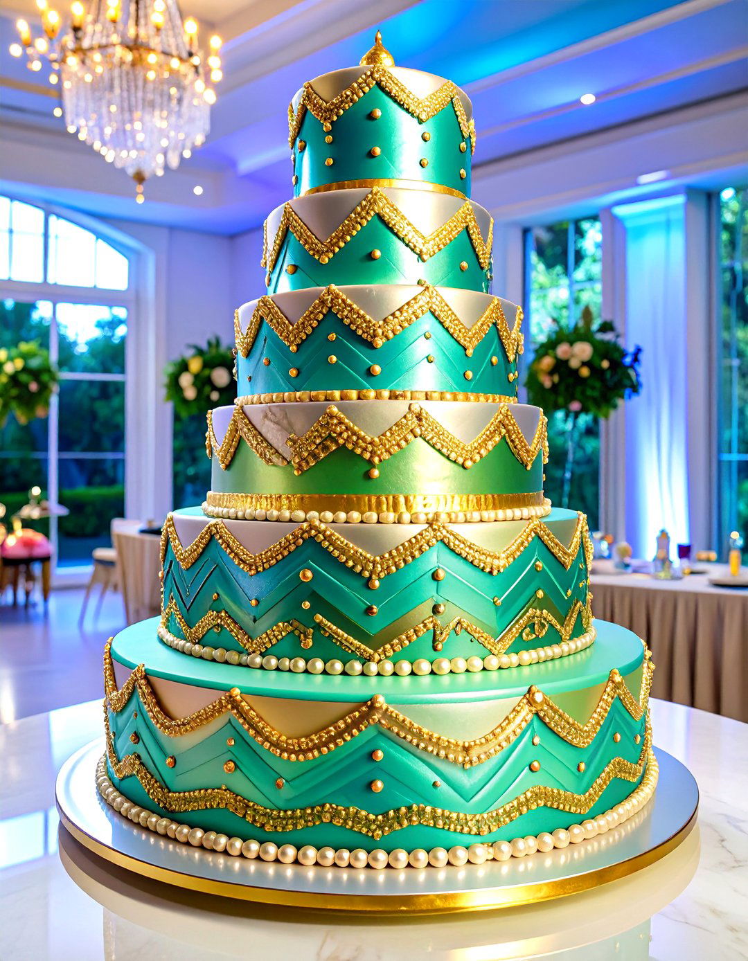 Great Gatsby Geometric Art Deco Cake - 20 Great Gatsby Wedding Ideas