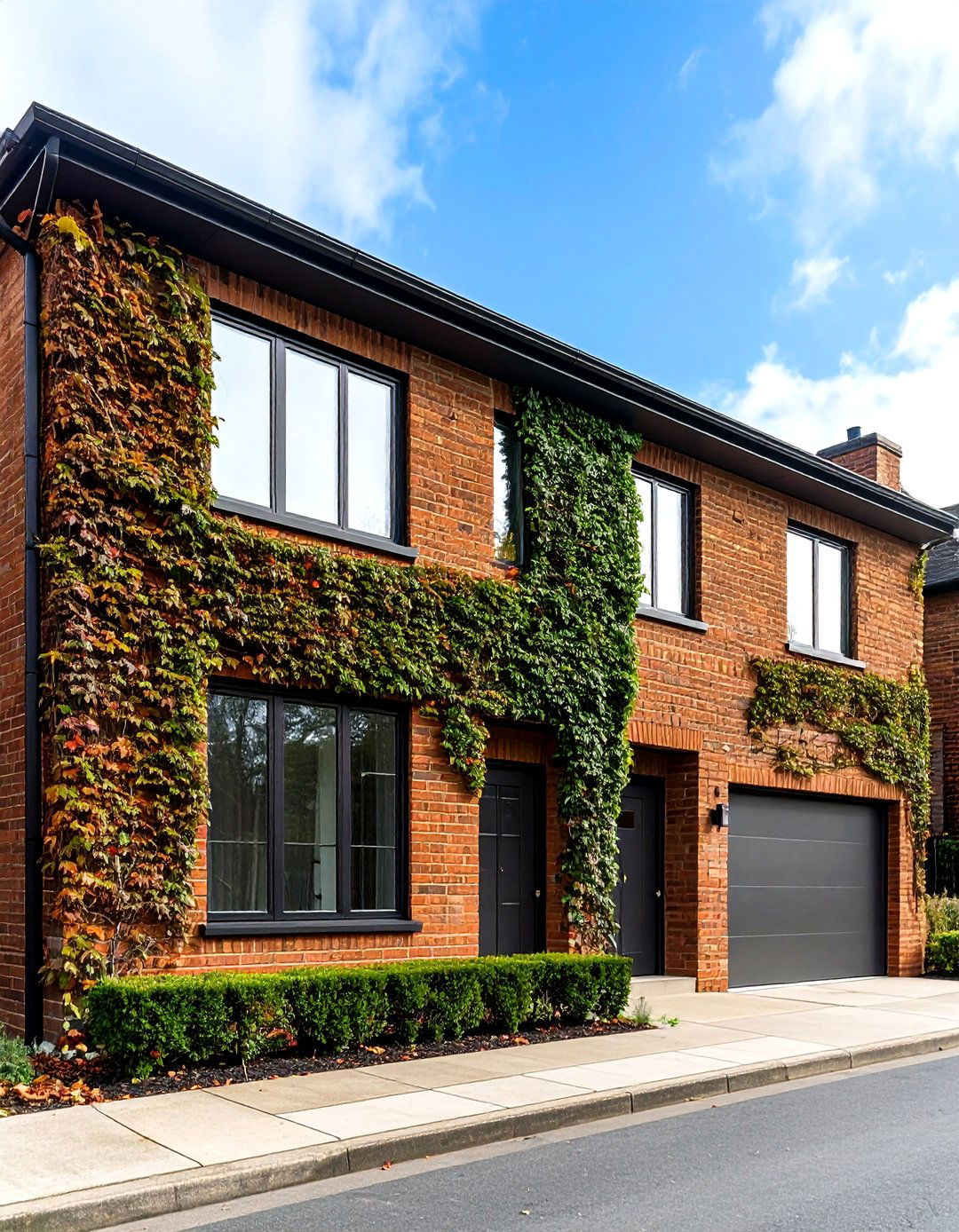 Green Brick Exterior with Vertical Gardens - 20 Green Brick Exterior Home Ideas