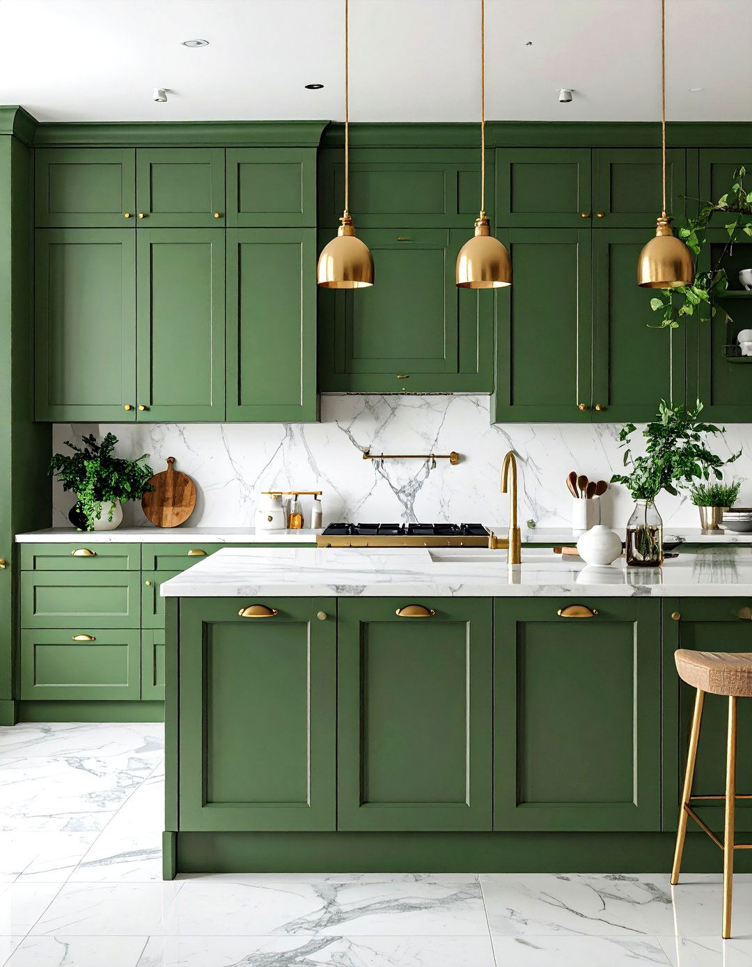Green Color Themed Kitchen Design - 20 Kitchen Design Ideas