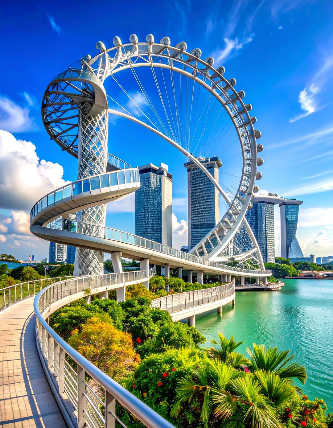 Green Steel Truss Walkway for Parks - 20 Elevated Walkway Ideas