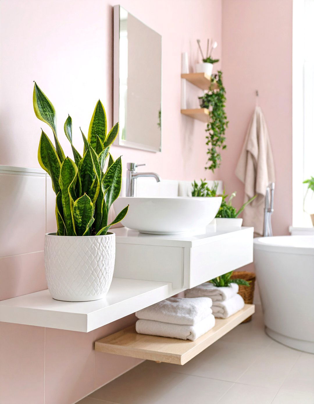 Greenery Breathes Life Into a Half Bathroom - 20 Half Bathroom Ideas