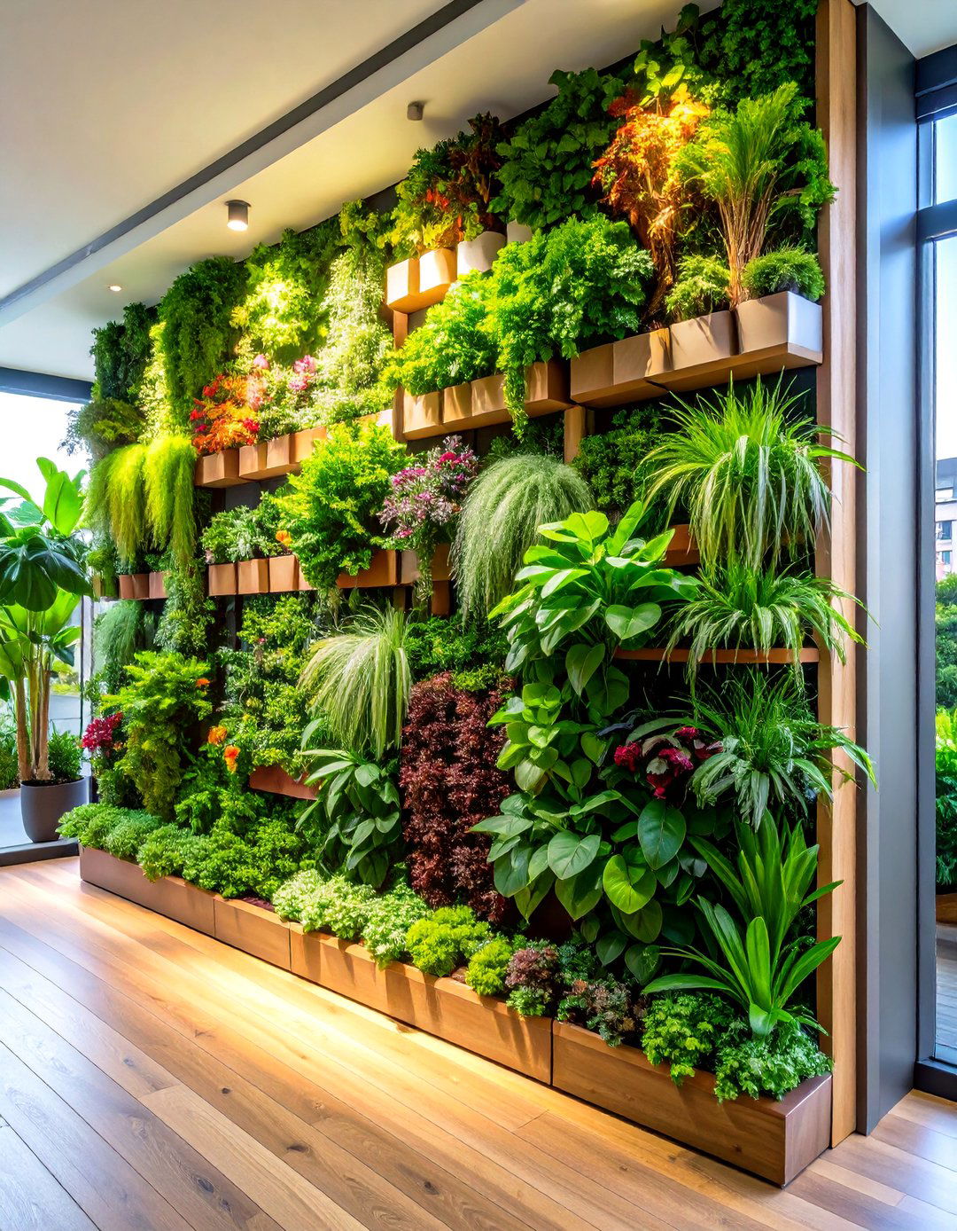 Greenery Screen Planter Wall - 20 Half Wall Ideas
