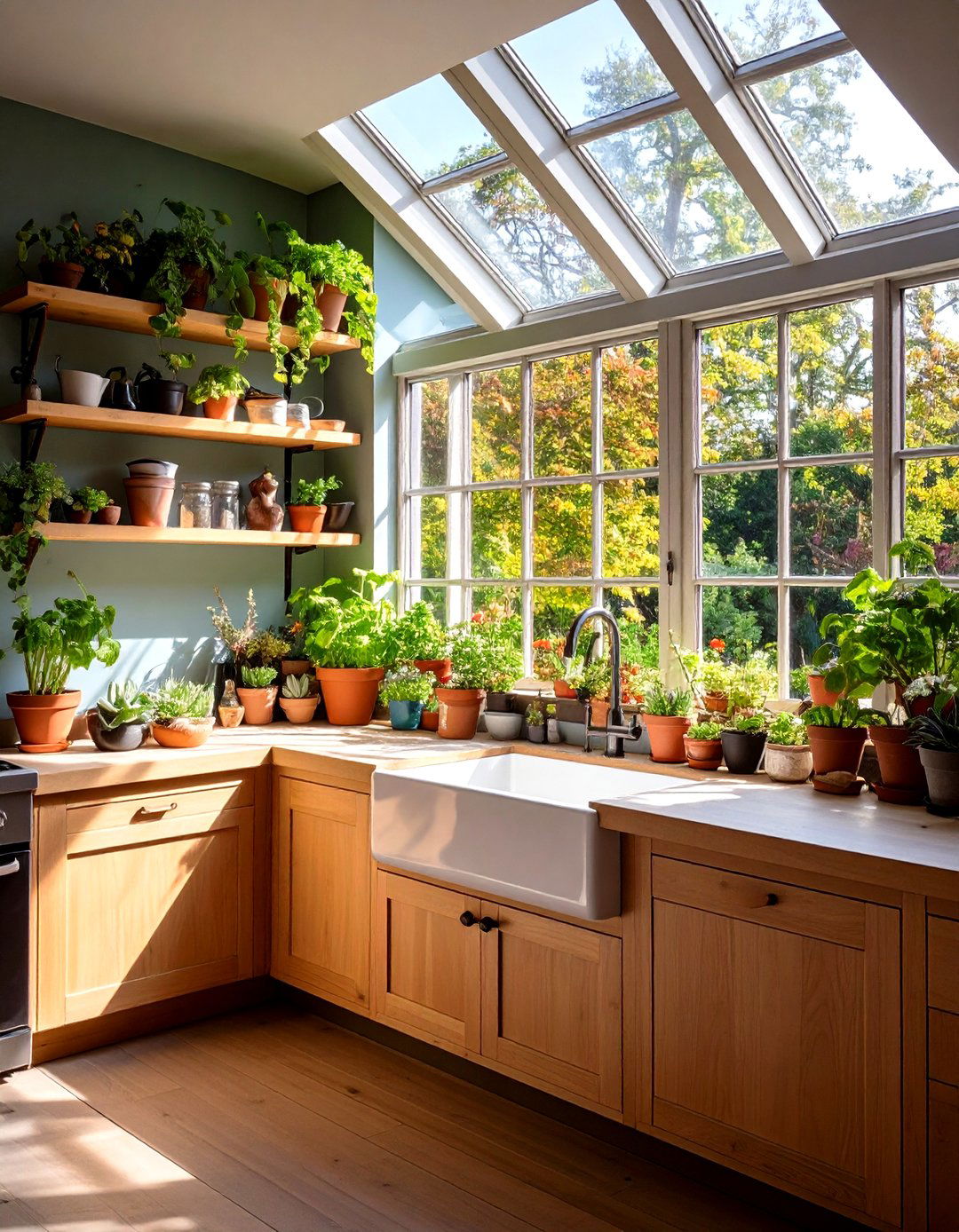 Greenhouse Kitchen Windows Above Sink Areas - 20 1980s Kitchen Ideas