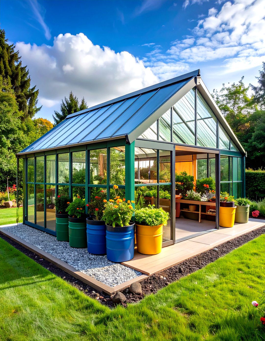 Greenhouse Shed Hybrid for Year Round Harvests - 20 Garden Shed Ideas