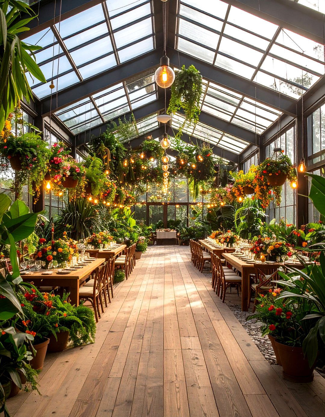 Greenhouse Wedding Reception with Botanical Luxury - 20 Wedding Reception Ideas
