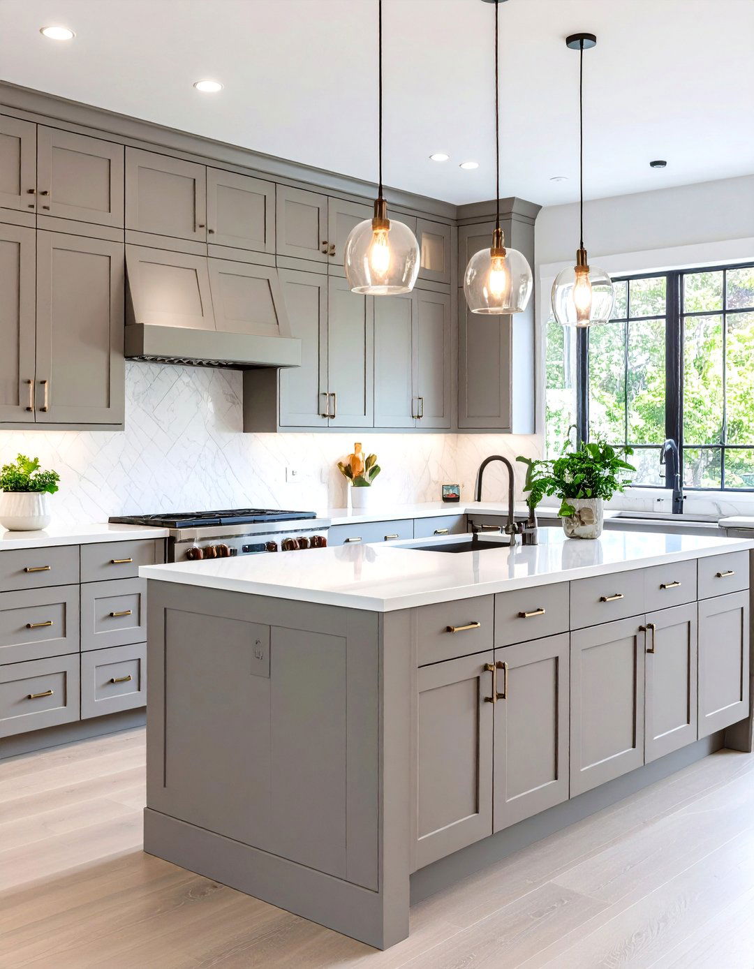 Greige Kitchen Cabinet Balanced Neutrality - 20 Kitchen Cabinet Color Ideas