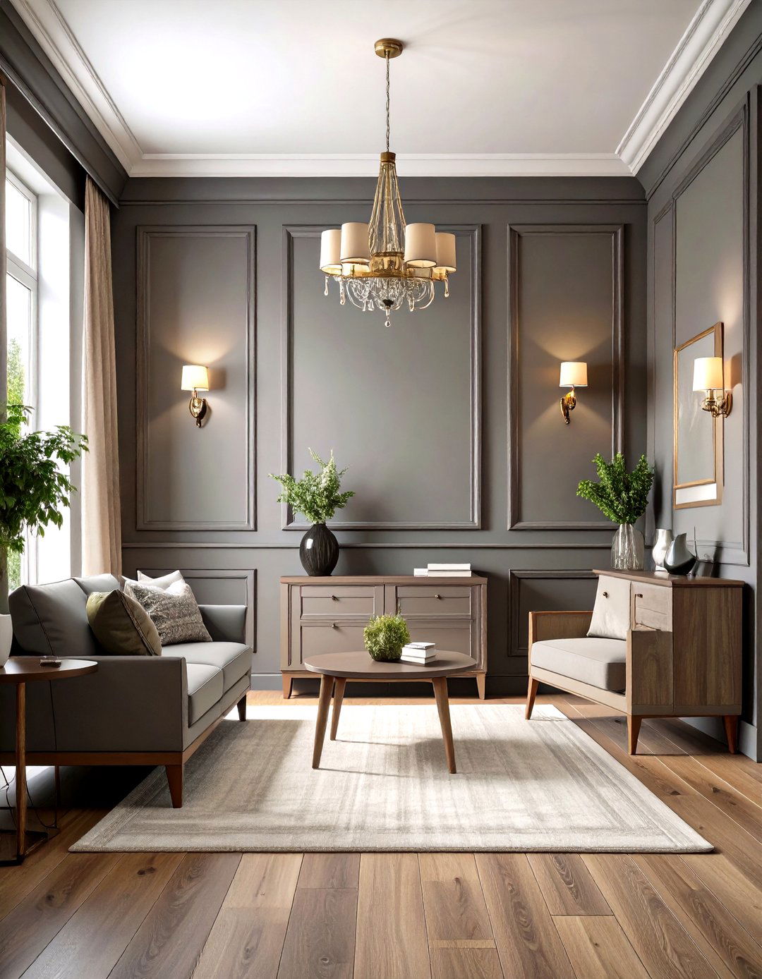 Greige Millwork for Architectural Drama - 20 Greige Interior Design Ideas