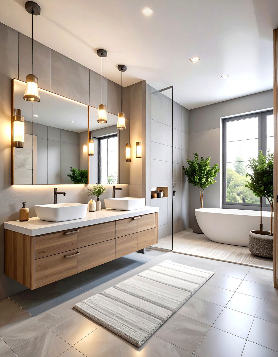 Grey Bathroom Small Space Light Reflecting Tricks - 20 Grey Bathroom Ideas