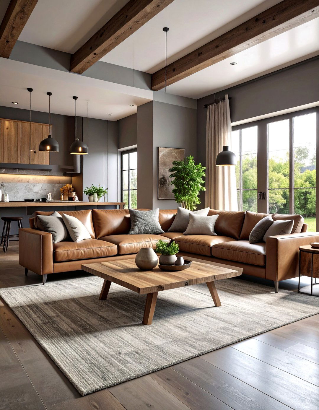 Grey Living Room with Mixed Textures and Materials - 20 Grey Living Room Ideas