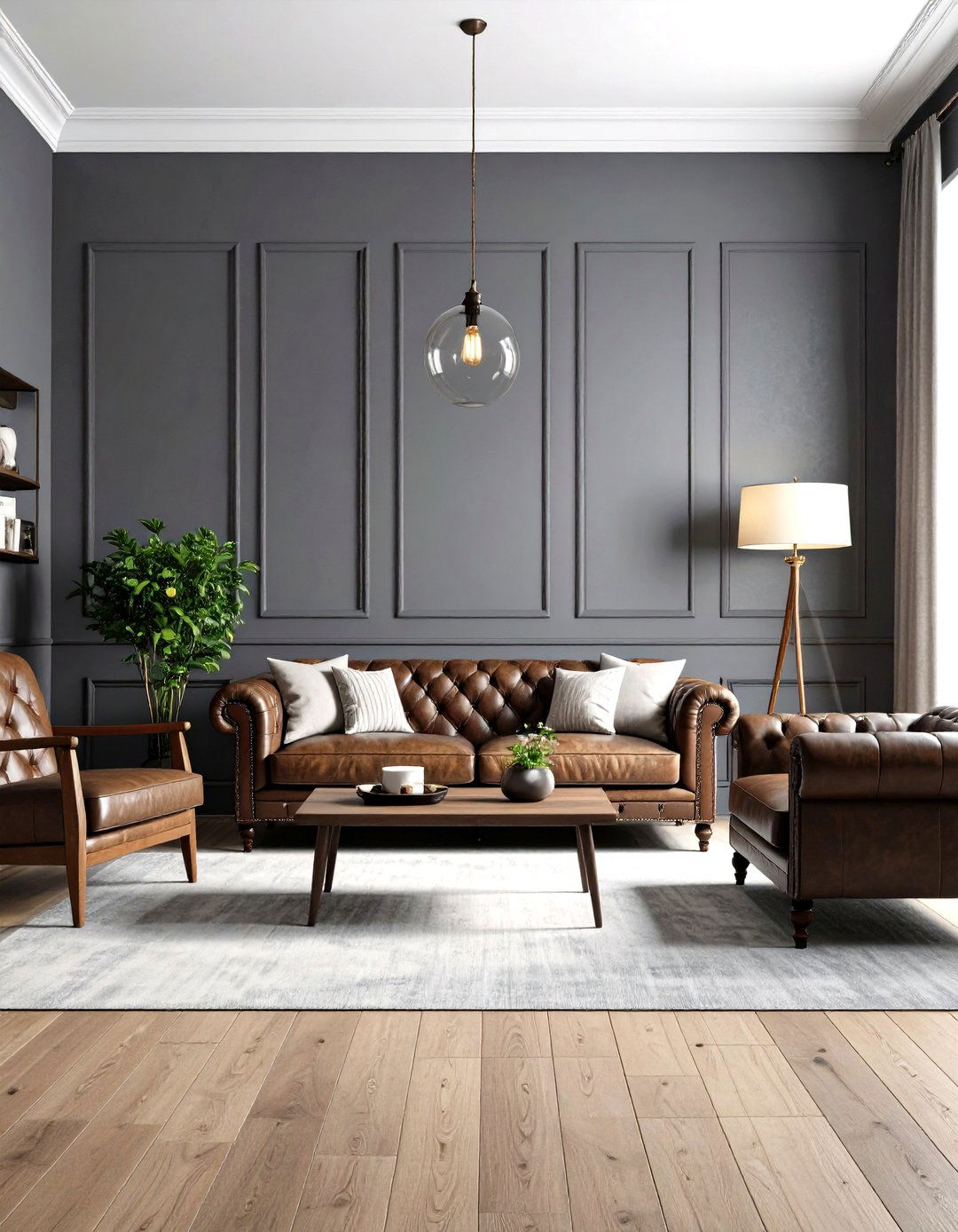 Grey Living Room with Vintage Elements - 20 Grey Living Room Ideas