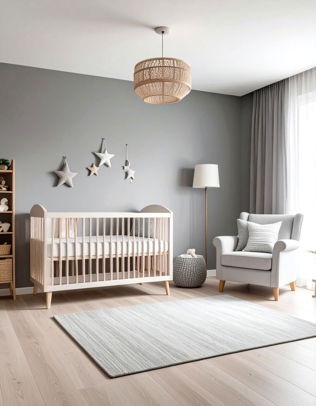 Grey Ombre Walls for Visual Interest - 20 Grey Nursery Ideas